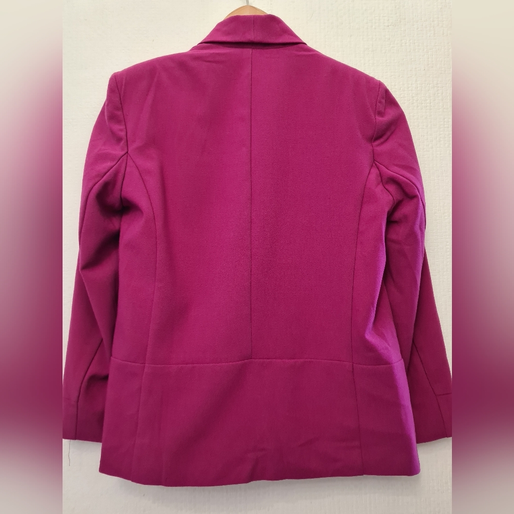 River Island pink blazer jacket size 6 open front edge to edge style 3/4 sleeves - Picture 6 of 9